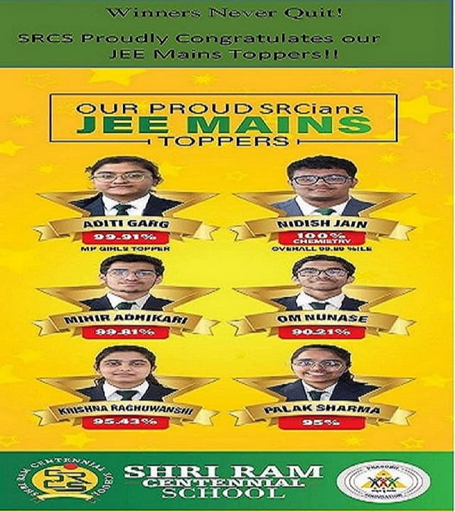 Congratulations SRCians for your astounding performance in JEE Advanced-2023...