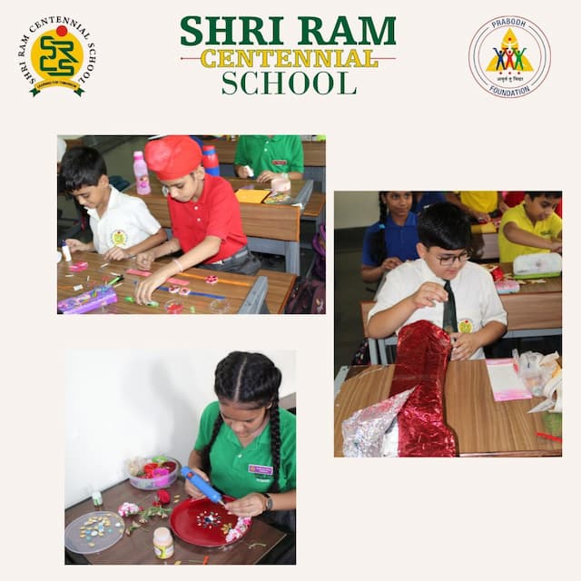 SRCS organised Inter House Rakhi making, Gift wrapping and Thali Decoration 
